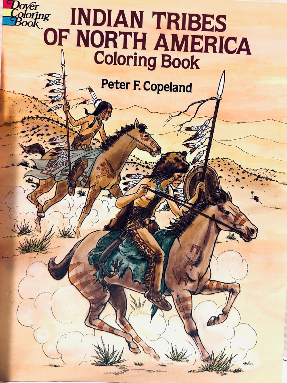 3 Vtg North American Indian Tribes Adult Coloring Books Cherokee Sioux Mohawk